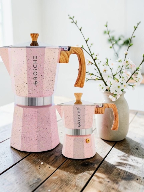 grosche Other - NEW (2)GROSCHE Milano Pack Espresso Maker Moka Pots Bundle Pink 3 Cups+12 Cups